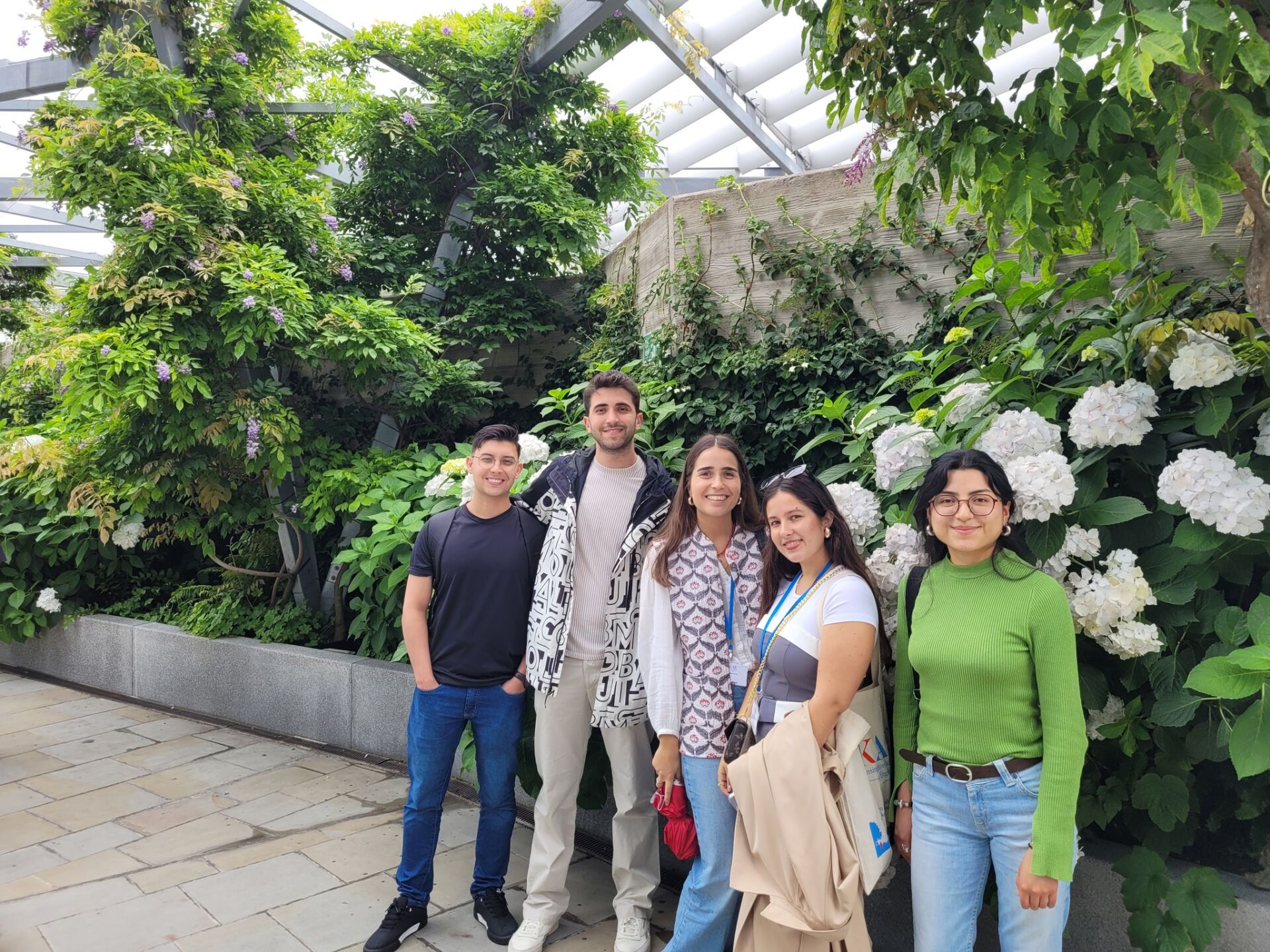 Picture of KAE students in the rooftop garden of 120 Fenchurch Street